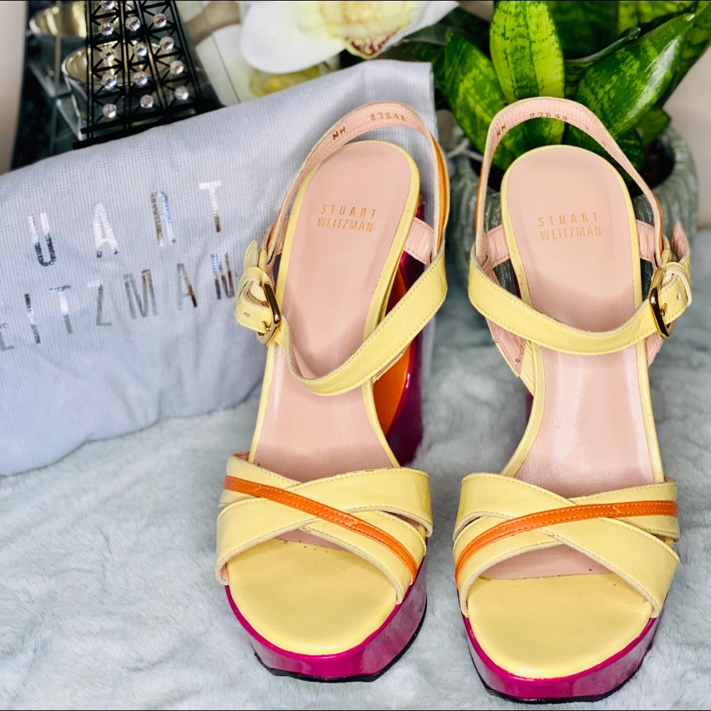Stuart Weitzman Multicolor Platform Heels - Picture 2 of 7